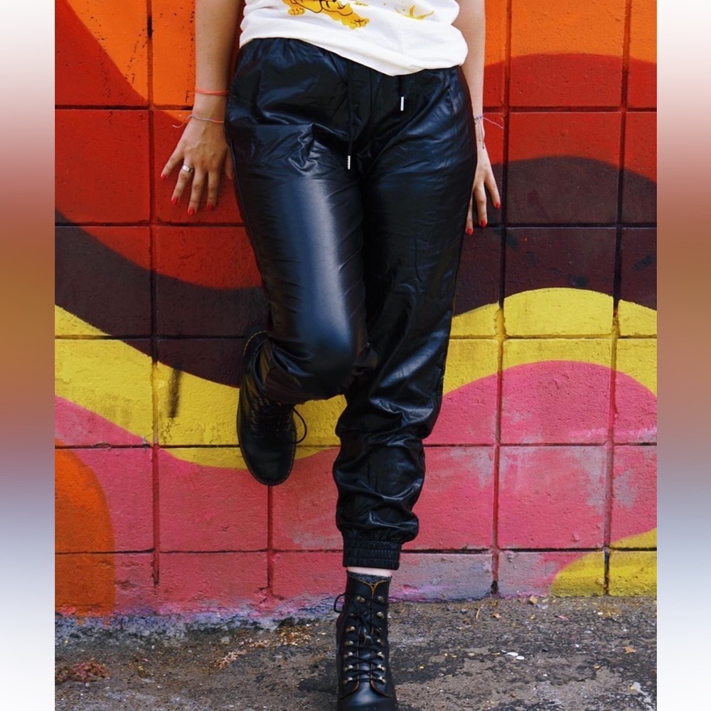 Under Pressure Faux Leather Joggers - S, M, L